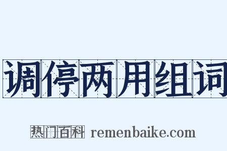 调停两用组词是什么意思的图片